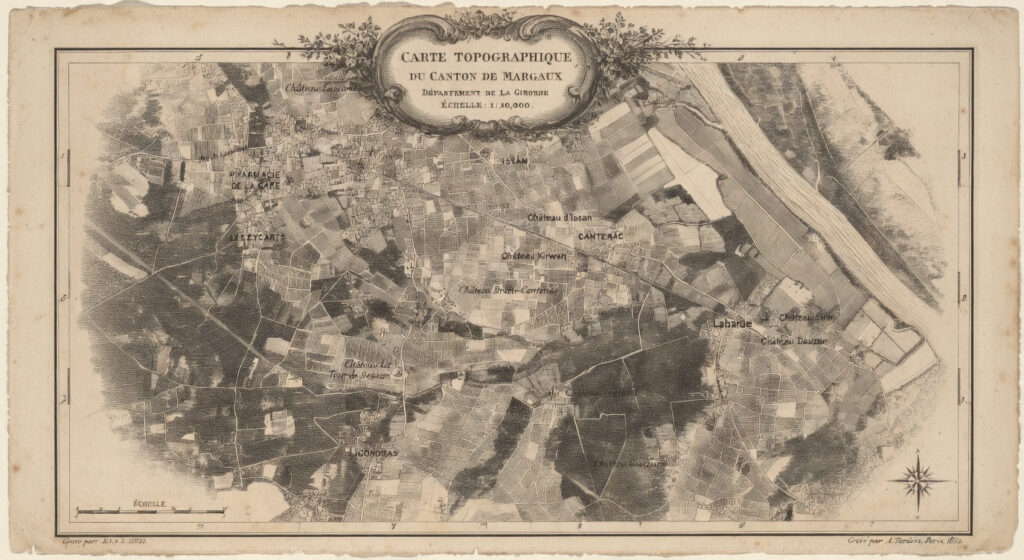 Illustration vignoble Margalais style 1800